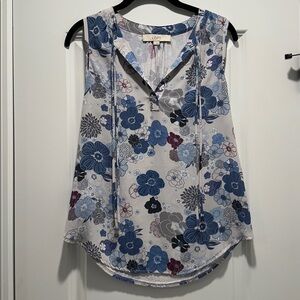 LOFT Floral Print Sleeveless Top